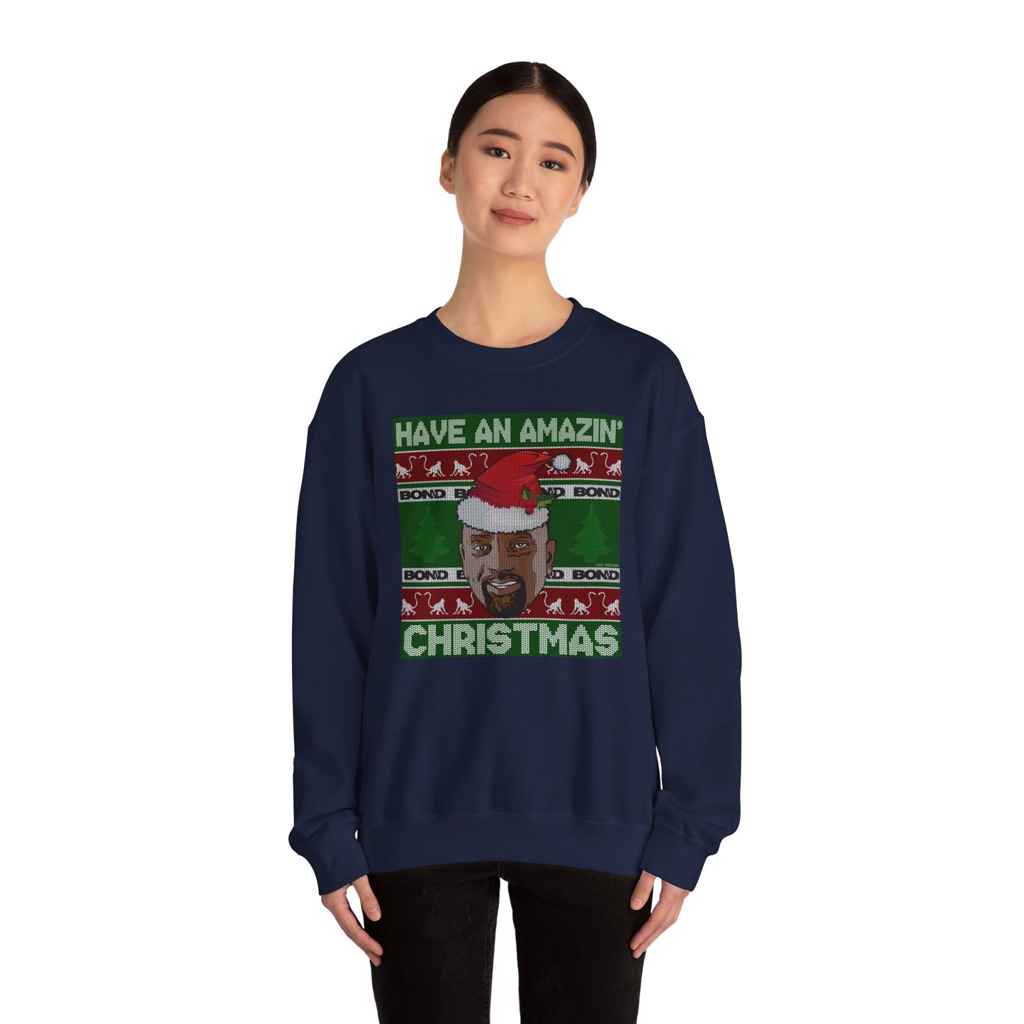 Amazin' Christmas Monkeys - Unisex Crewneck Sweatshirt