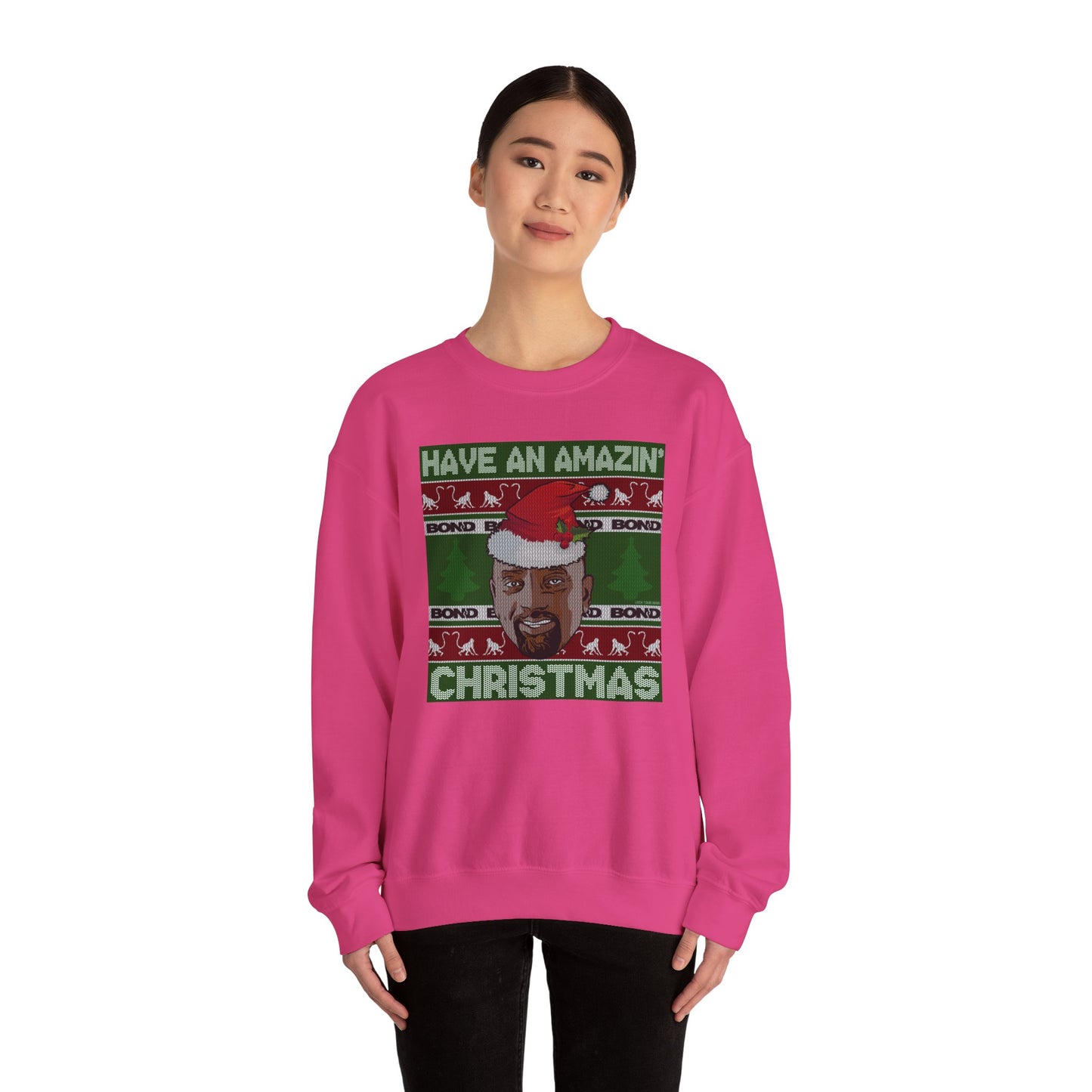 Amazin' Christmas Monkeys - Unisex Crewneck Sweatshirt