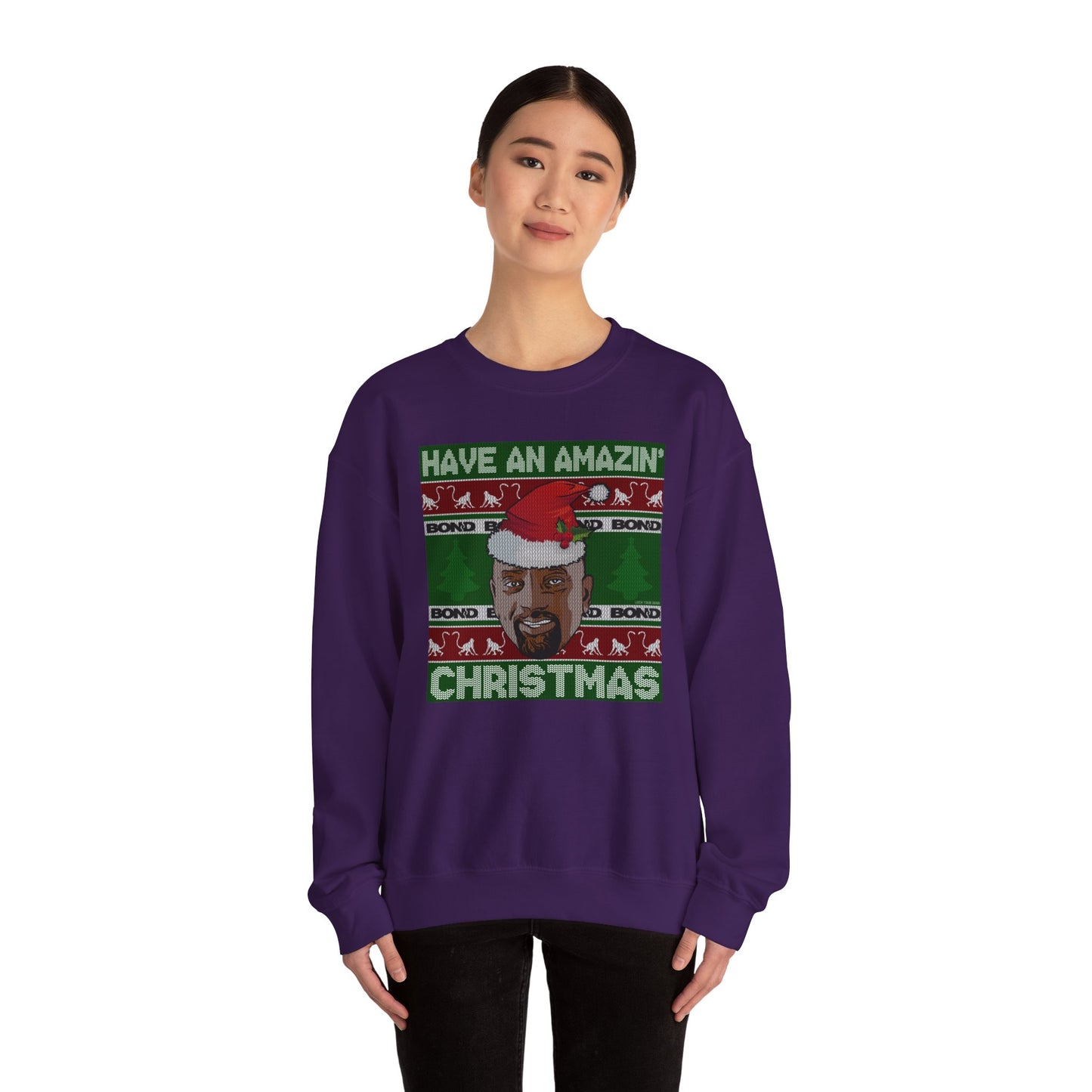 Amazin' Christmas Monkeys - Unisex Crewneck Sweatshirt