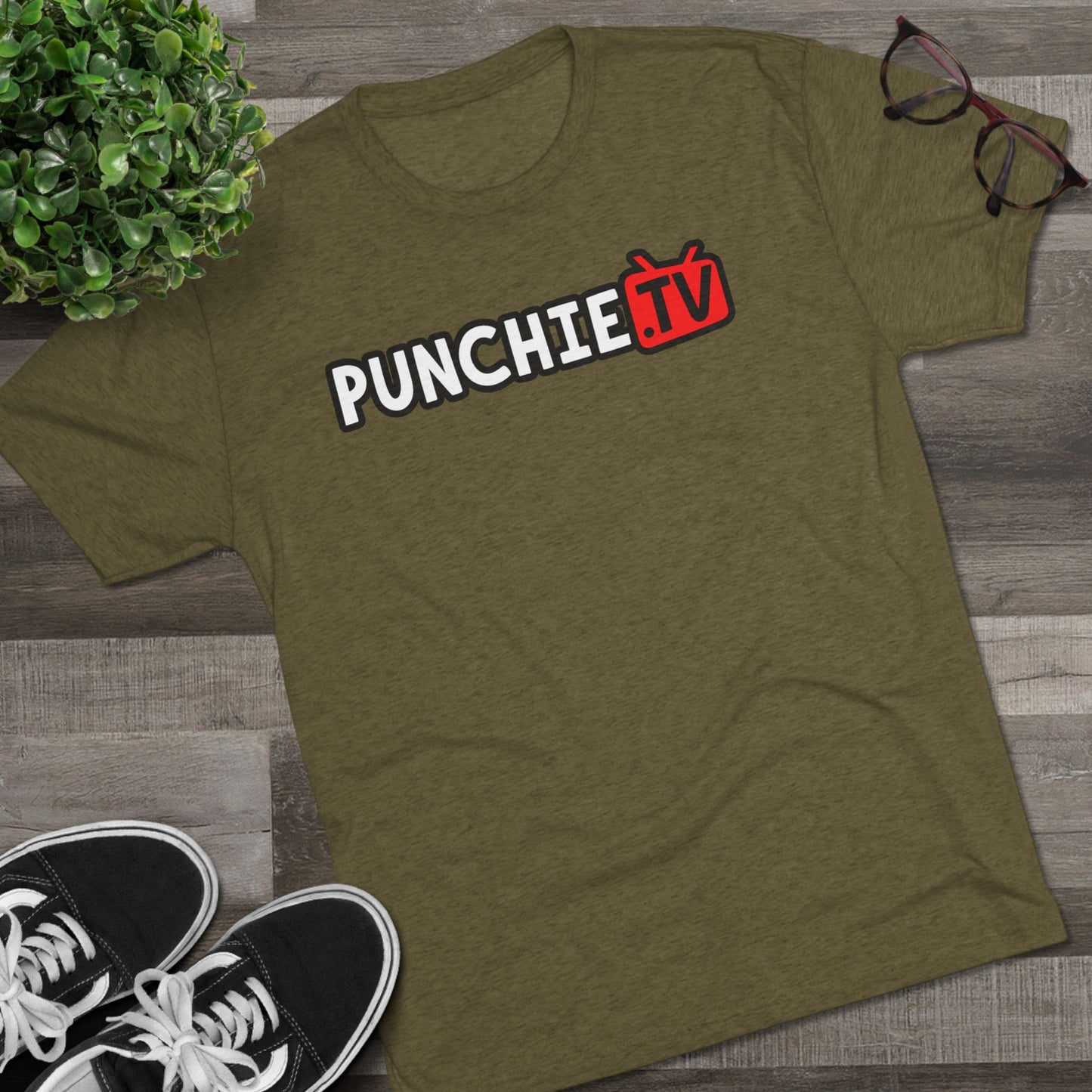 Punchie TV Unisex Tri-Blend Crew Tee