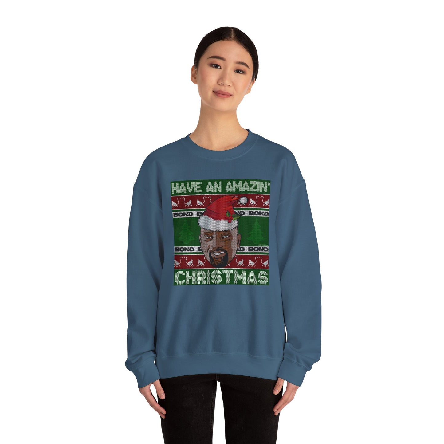 Amazin' Christmas Monkeys - Unisex Crewneck Sweatshirt