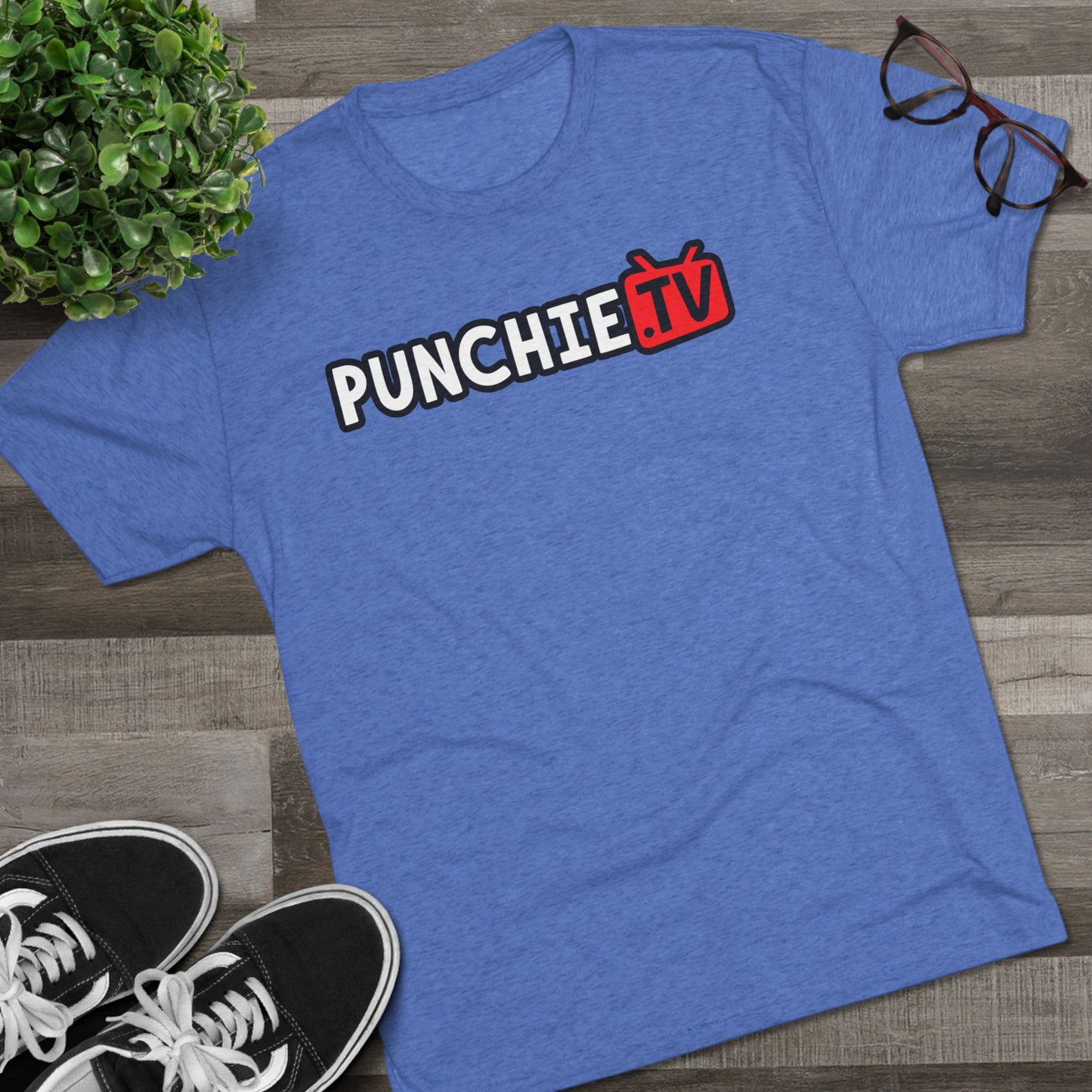 Punchie TV Unisex Tri-Blend Crew Tee