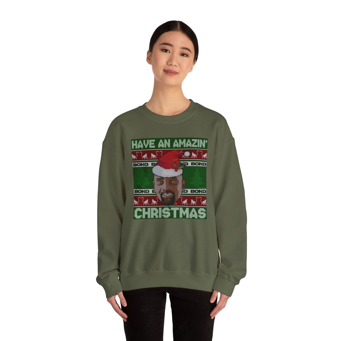 Amazin' Christmas Monkeys - Unisex Crewneck Sweatshirt