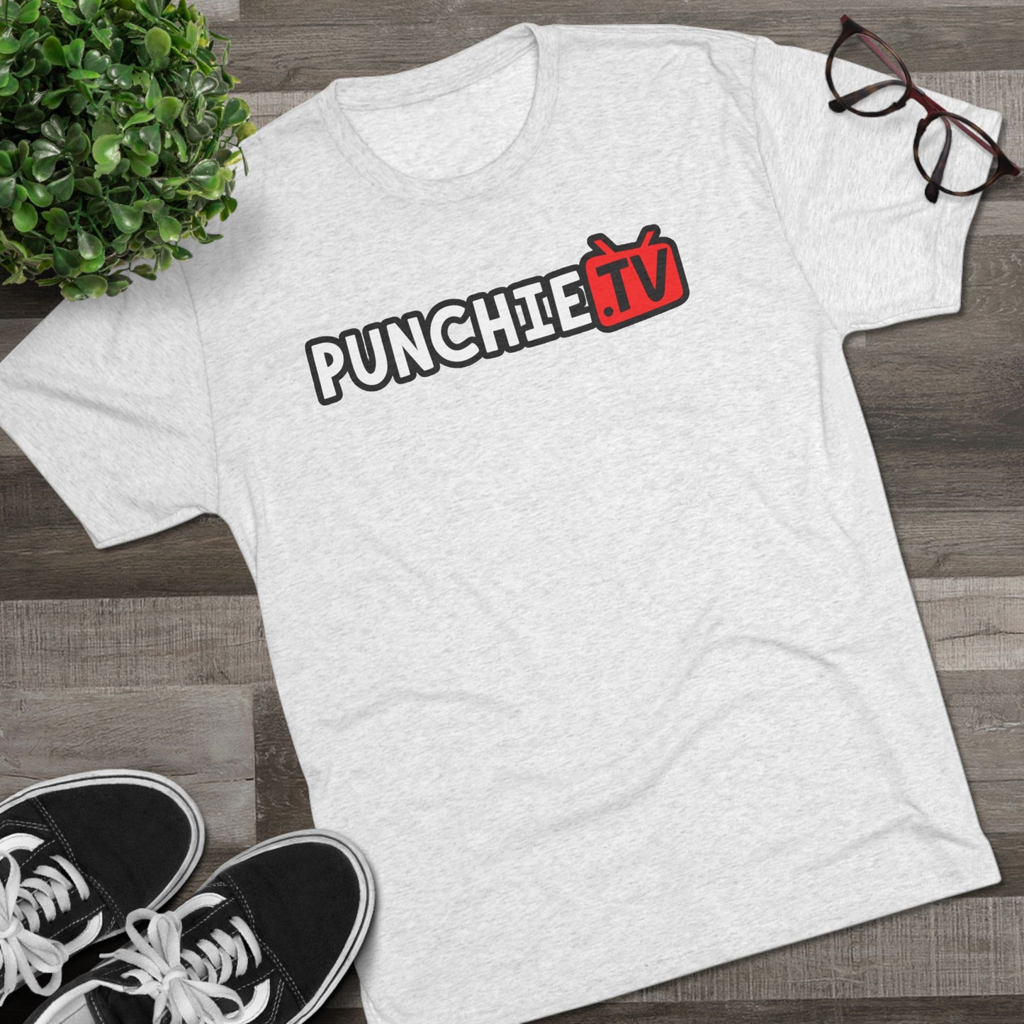 Punchie TV Unisex Tri-Blend Crew Tee