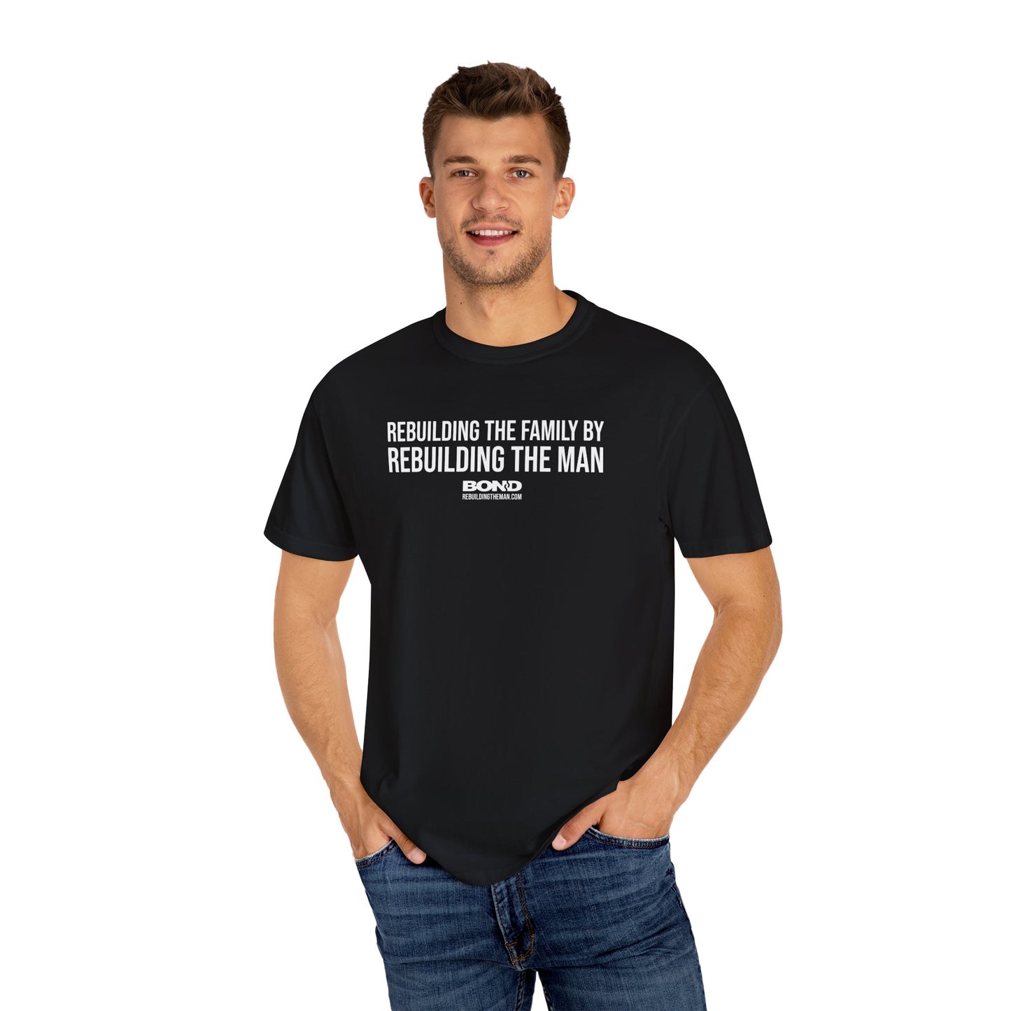 Rebuilding the Family (white ink) | Unisex Garment-Dyed T-Shirt