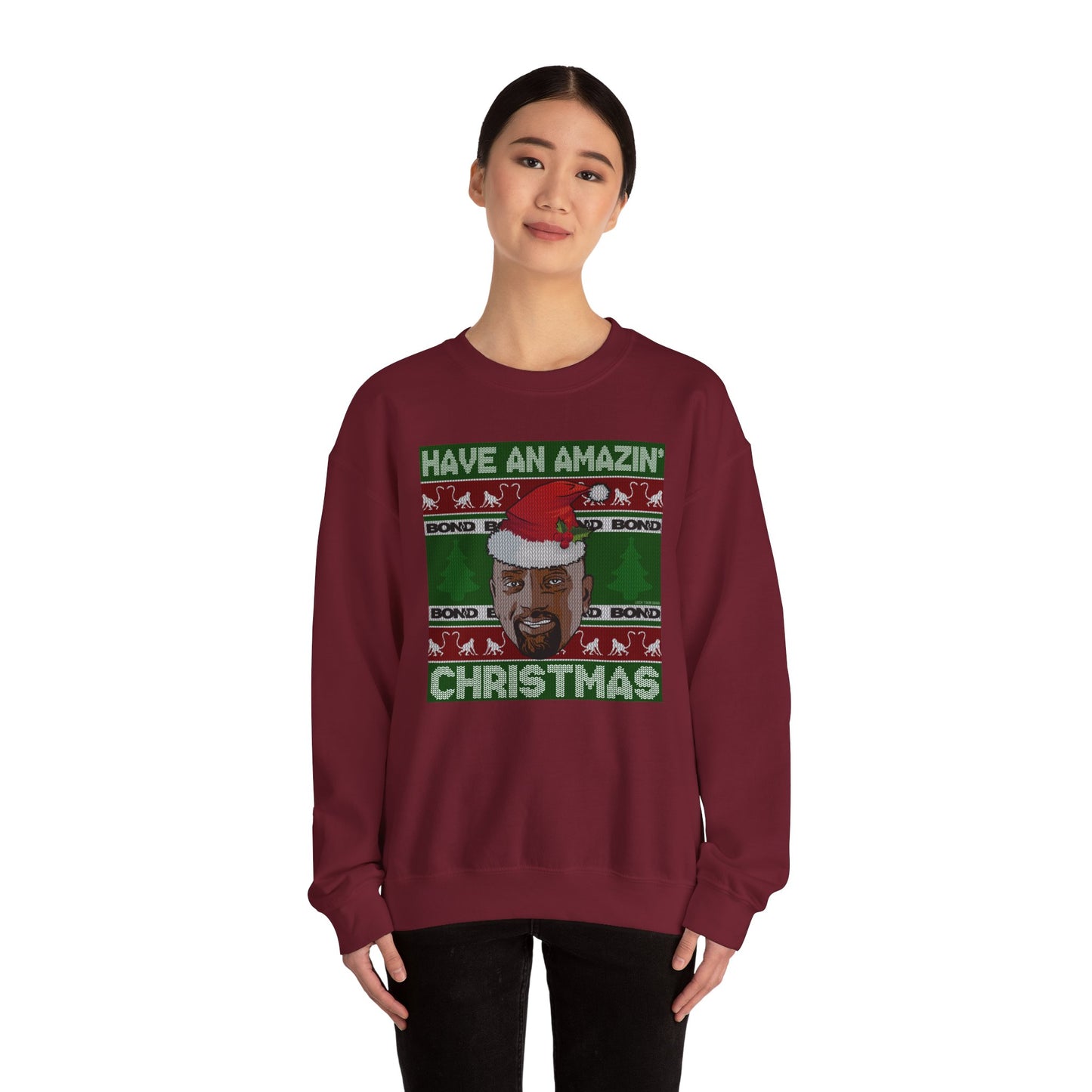 Amazin' Christmas Monkeys - Unisex Crewneck Sweatshirt