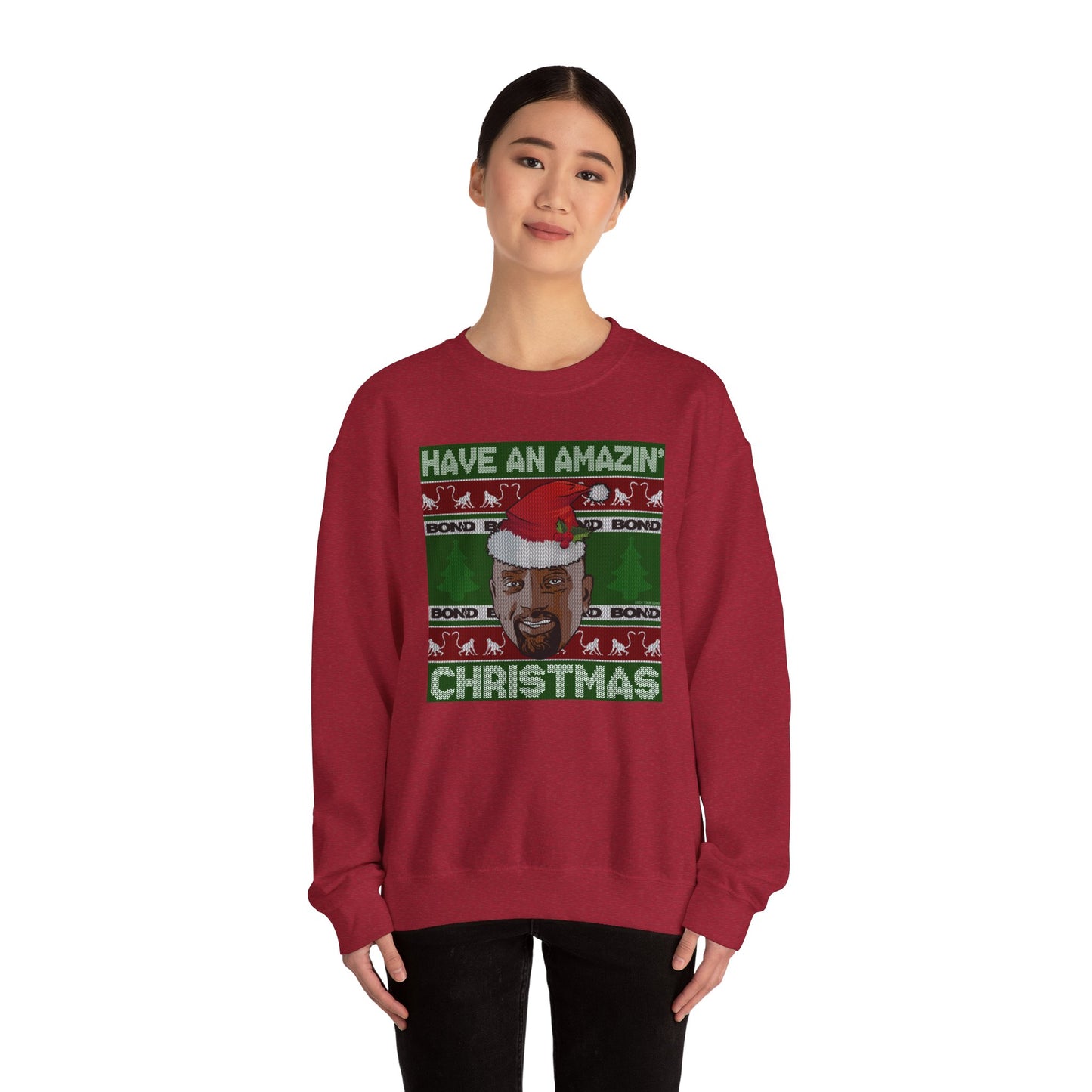 Amazin' Christmas Monkeys - Unisex Crewneck Sweatshirt