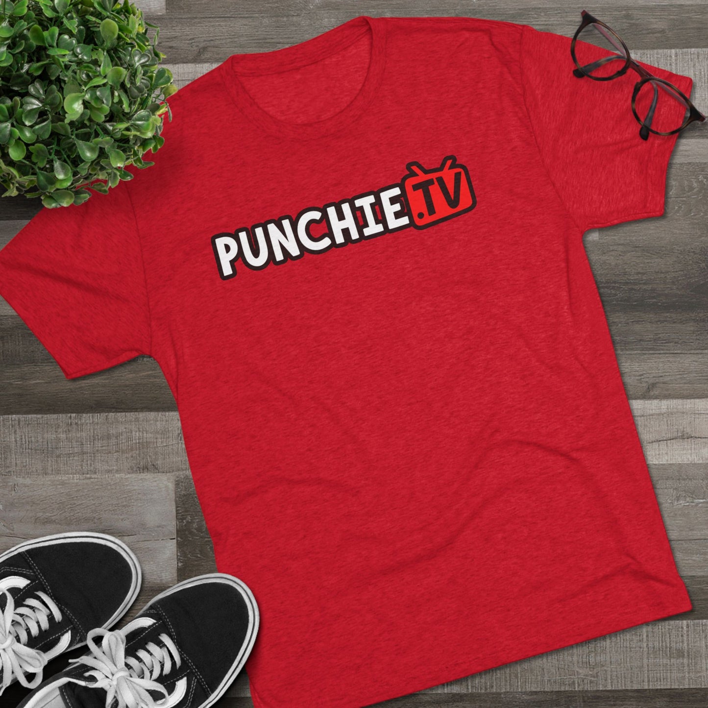 Punchie TV Unisex Tri-Blend Crew Tee