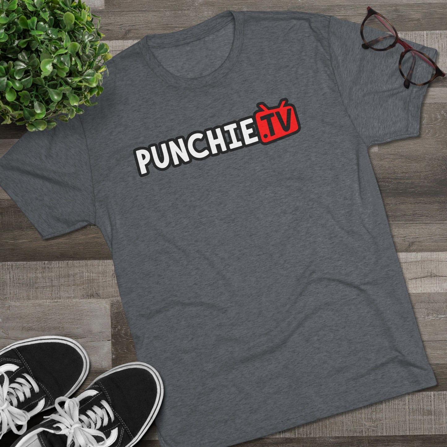 Punchie TV Unisex Tri-Blend Crew Tee