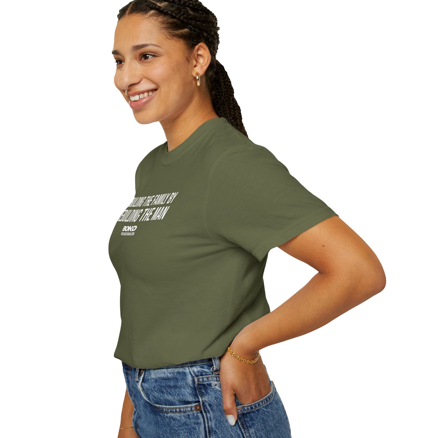 Rebuilding the Family (white ink) | Unisex Garment-Dyed T-Shirt