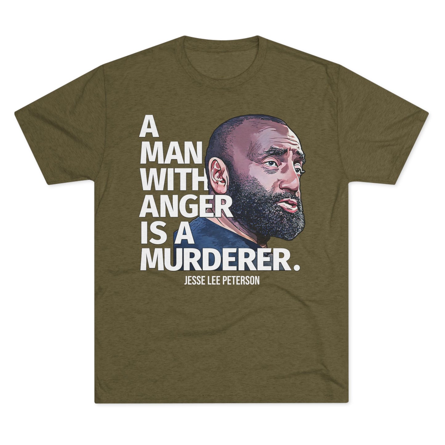 A MAN WITH ANGER | Unisex Tri-Blend Crew Tee