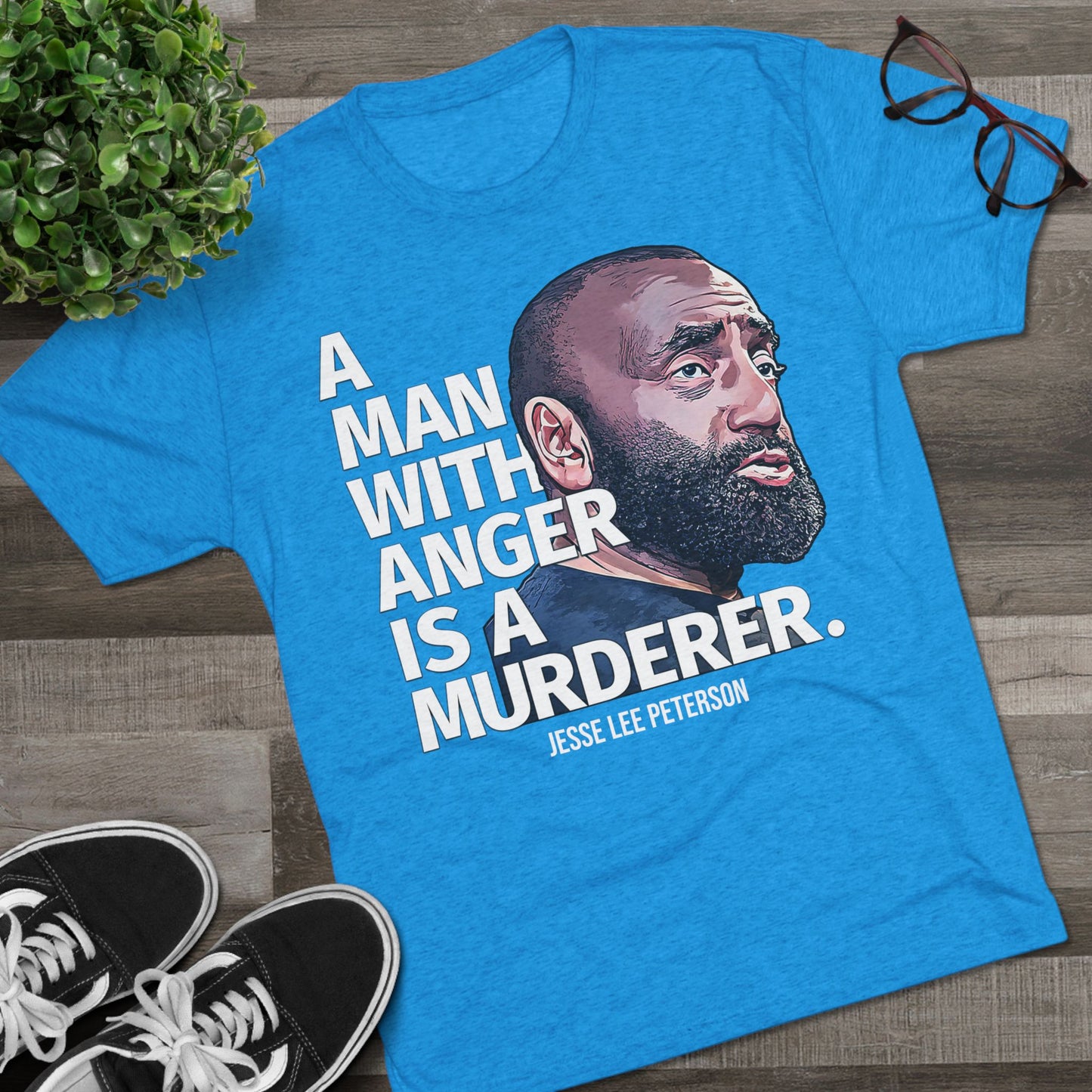 A MAN WITH ANGER | Unisex Tri-Blend Crew Tee