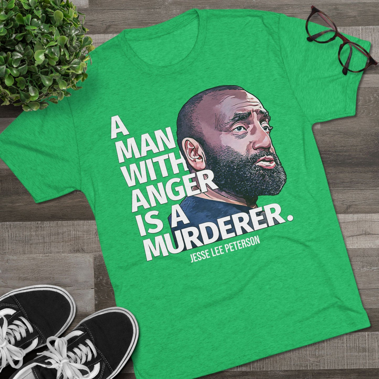 A MAN WITH ANGER | Unisex Tri-Blend Crew Tee