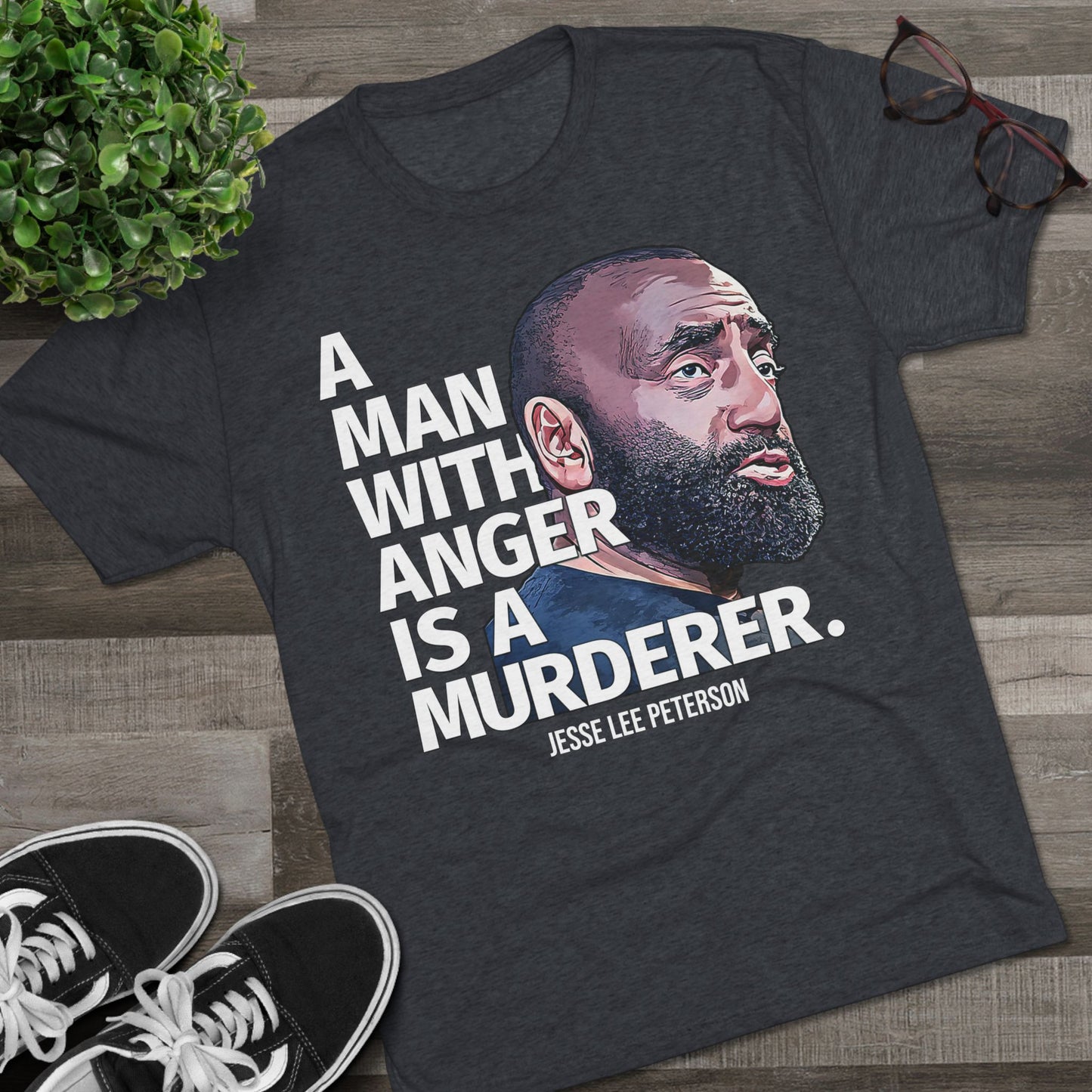 A MAN WITH ANGER | Unisex Tri-Blend Crew Tee