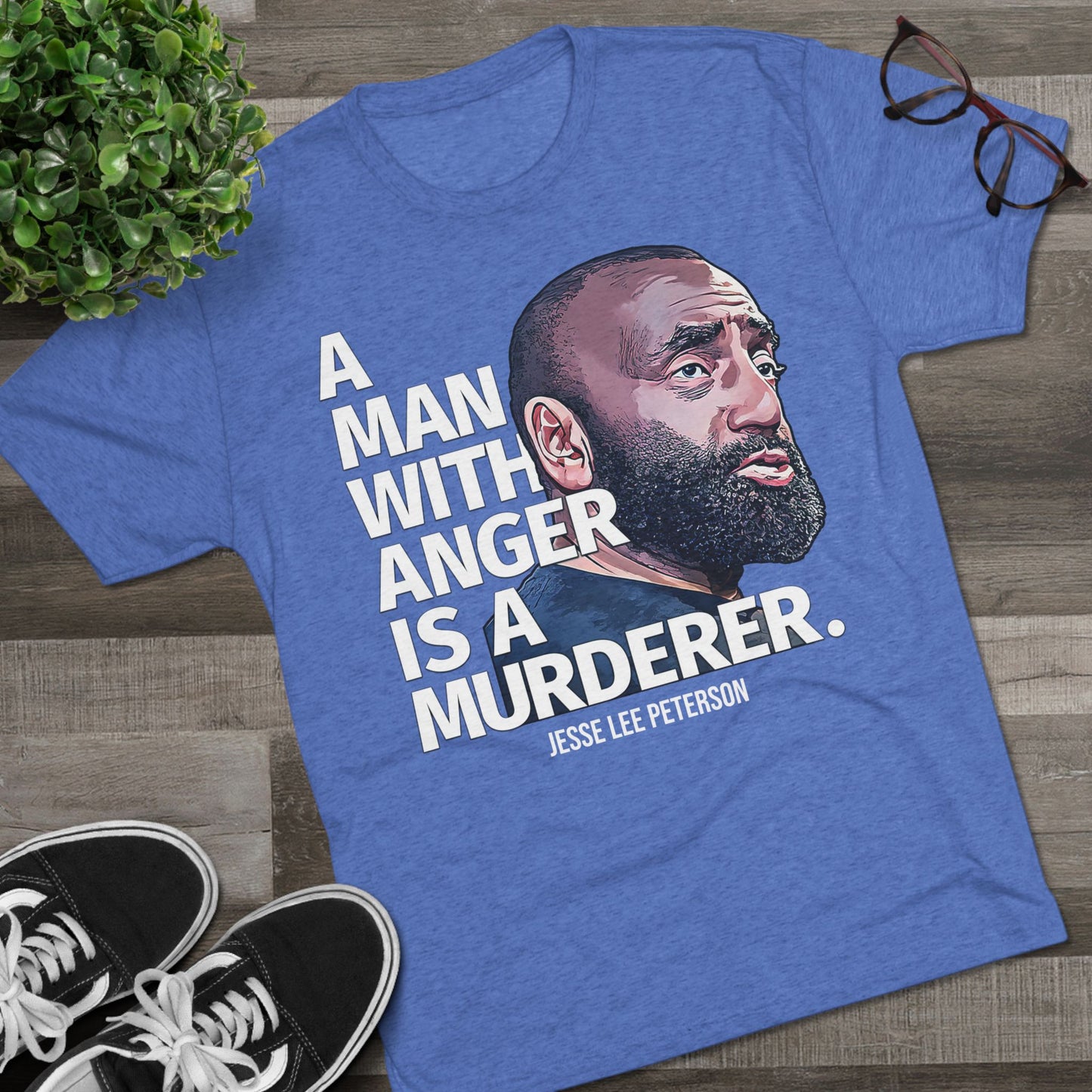 A MAN WITH ANGER | Unisex Tri-Blend Crew Tee